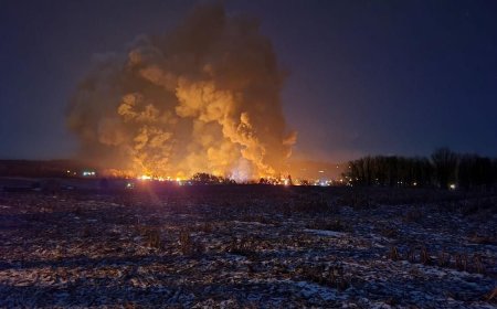 Train Derailment Sparks Massive Fire