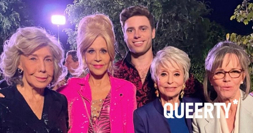 Gus Kenworthy parties with Jane Fonda, Lily Tomlin, Sally Field and Rita Moreno