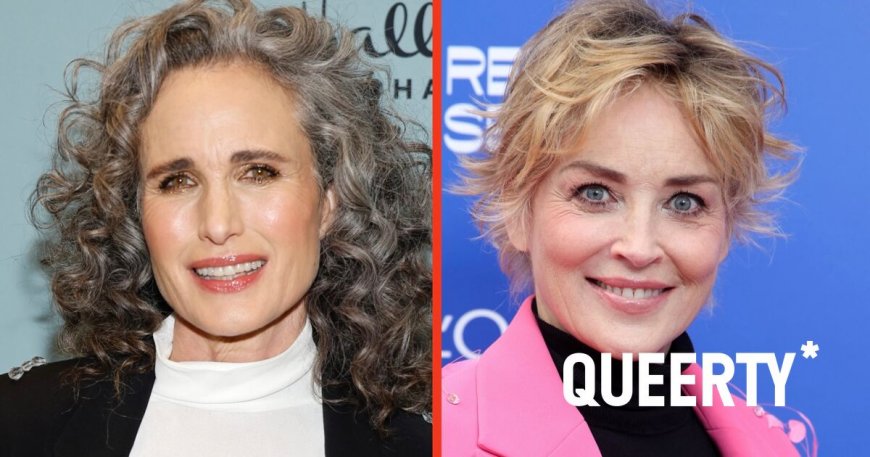 Andie MacDowell spills the tea on Sharon Stone meeting gay guys on this popular dating app 