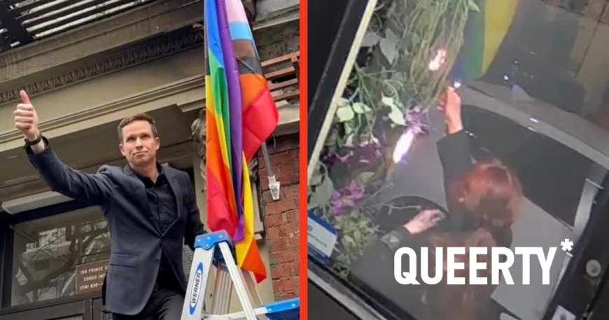 After disturbing arson attempt, this Pride flag is flying higher and gayer than ever