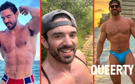Aloha! Steve Grand and his speedos celebrate in Hawaii
