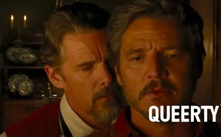 WATCH: Pedro Pascal and Ethan Hawke get intimate in gay cowboy drama