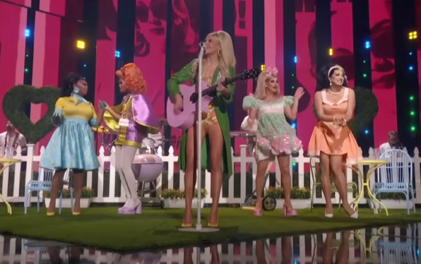 Drag Race stars perform with Kelsea Ballerini at the 2023 CMT Music Awards