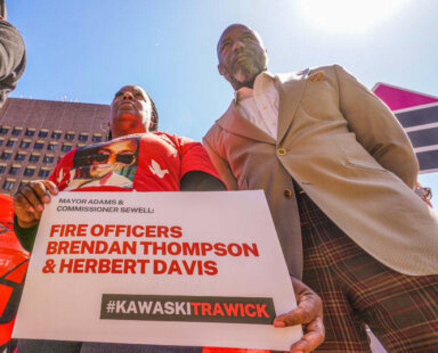 Four years later, Kawaski Trawick’s family demands accountability at NYPD HQ