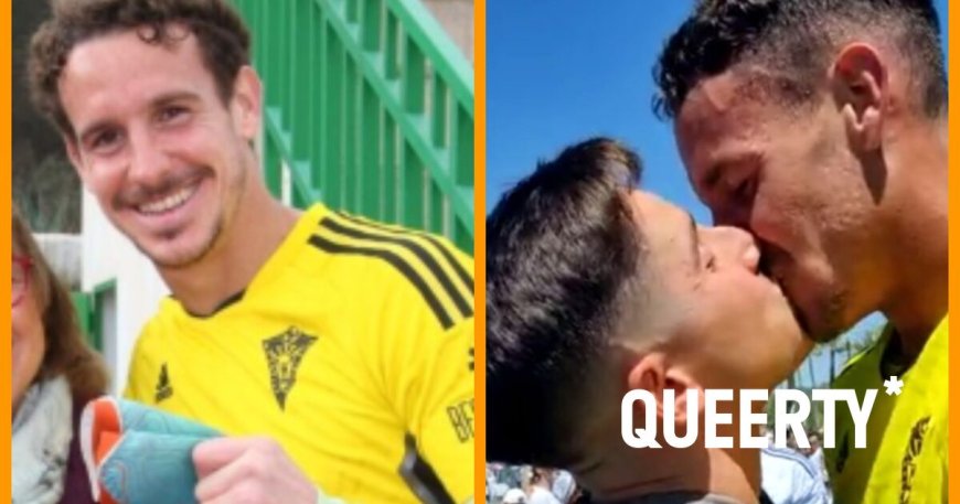 Spanish soccer star Alberto Lejárraga comes out by sharing adorable photo kissing his boyfriend