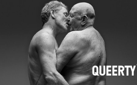 Gay couple featured on billboard campaign promoting joy of sex in later life