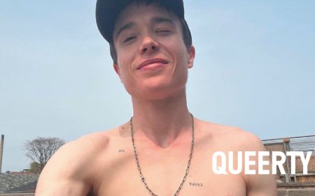 Elliot Page posts shirtless photo to celebrate summertime “trans joy”