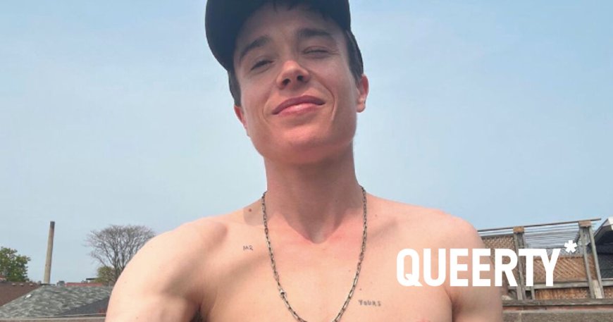 Elliot Page posts shirtless photo to celebrate summertime “trans joy”