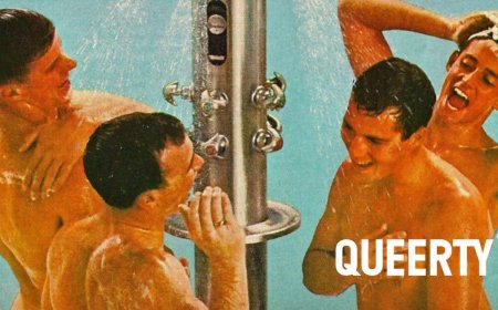 You cannot tell us these vintage group shower ads weren’t gay AF