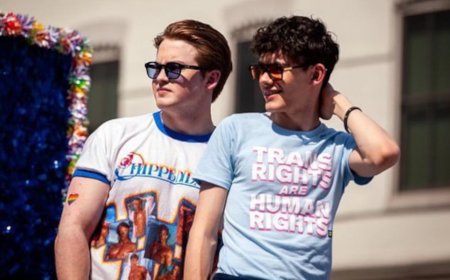 Kit Connor and Joe Locke Stop Hearts at DC Pride Parade
