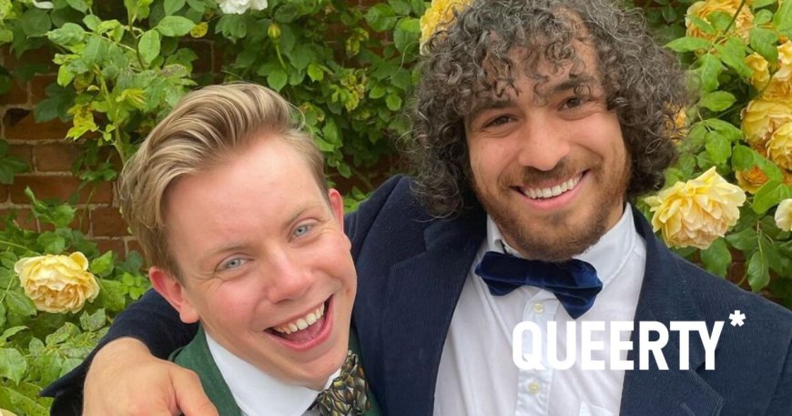 Gay rugby player Devin Ibañez & his boyfriend went to their first wedding together & looked absolutely adorbs