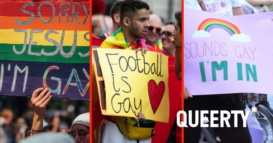 PHOTOS: The funniest, sassiest Pride signs from parades & protests around the world