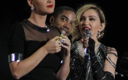 Madonna in studio with Katy Perry before collapse