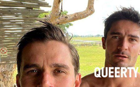 Antoni Porowski and his fiancé celebrate 4 years of flashing their matching His & His six-packs