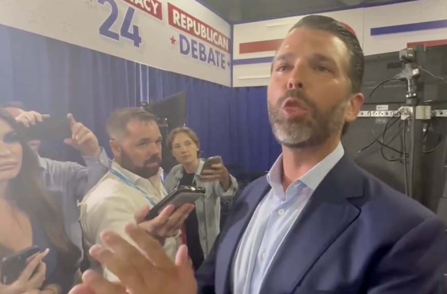 Don Jr.’s hissy fit after being told he can’t go backstage at last night’s debate is the stupidest thing you’ll see all day