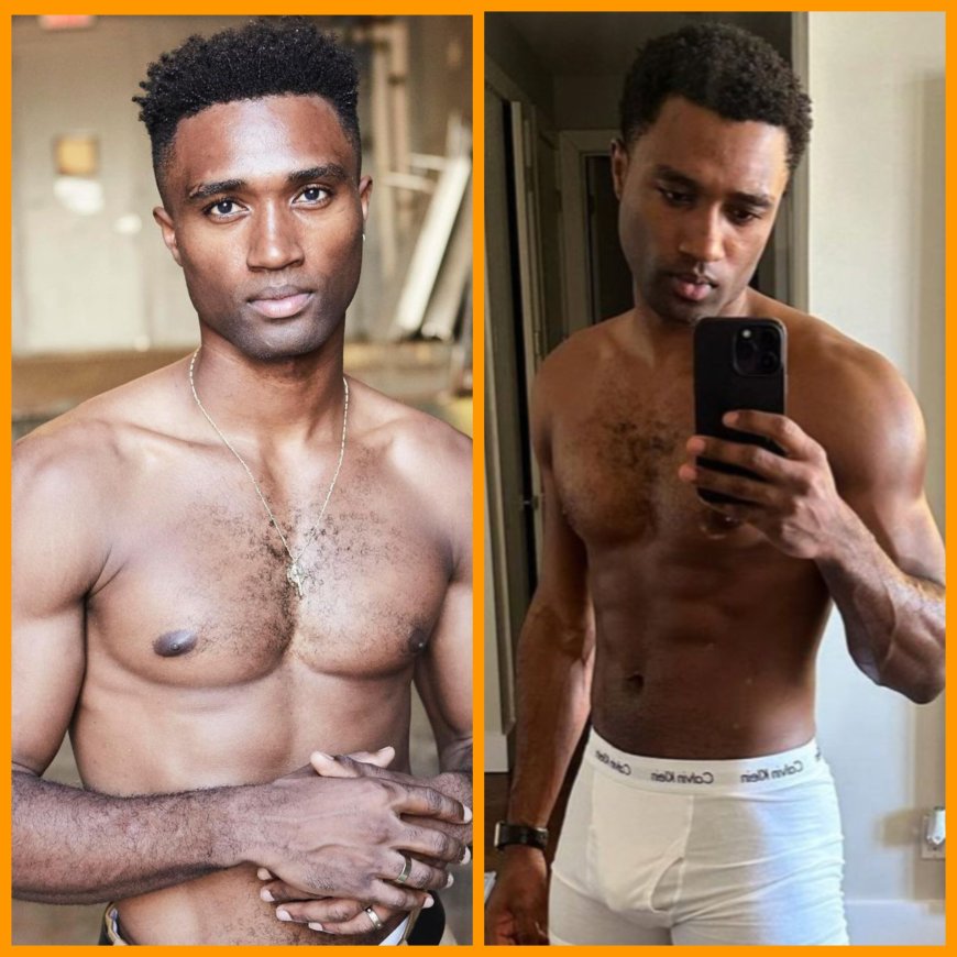 Model Tradell Hawk is striking poses and proudly flaunting all of his gorgeous talents