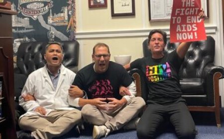 HIV/AIDS activists protest potential PEPFAR funding cuts at McCarthy’s office