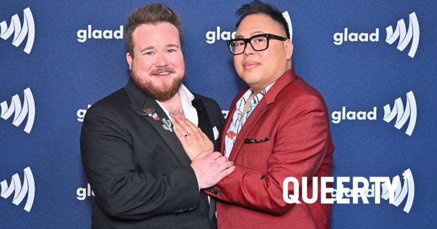 Nico Santos & Zeke Smith celebrate Palm Springs Pride with a “big, gay wedding”