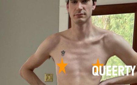 Hugh Hefner’s bisexual son Marston Hefner is giving Playmate vibes posing topless in a skirt