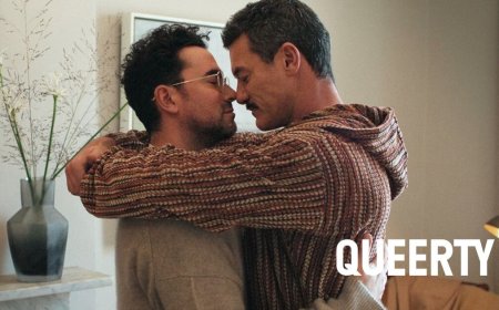 Dan Levy & Luke Evans cozy up in the first look at ‘Schitt’s Creek’ star’s new movie