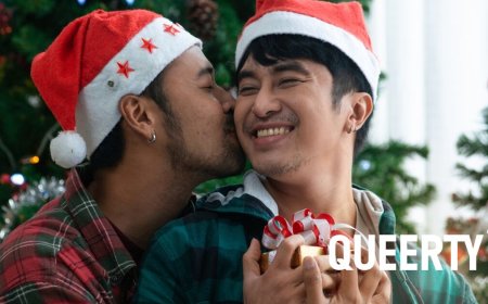 These couples’ Christmas portraits make the yuletide gloriously gay