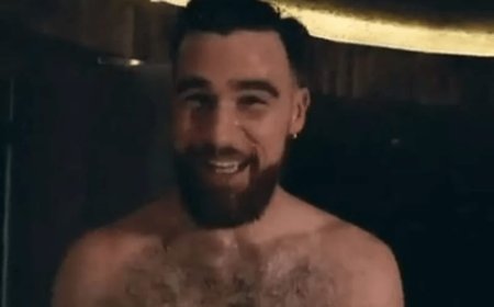 It’s Not Just Taylor Swift Fans Swooning Over Travis Kelce In Just Towel… and Discussing Chest Hair, “Yeti” or “Bear” On Brother’s Podcast