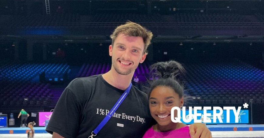 Heath Thorpe takes his friendship love affair with Simone Biles to new heights