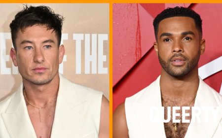Barry Keoghan gets in a sleeveless crop top war with Lucien Laviscount… & it’s giving Madonna