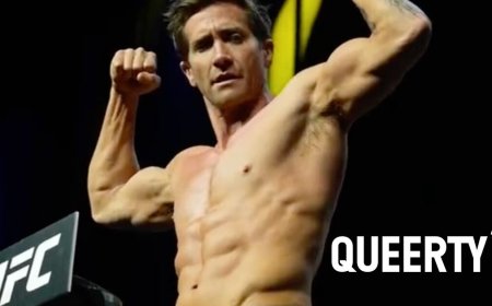 WATCH: Jake Gyllenhaal gets in shirtless brawls, trains Lukas Gage in ‘Road House’ trailer… & the director is boycotting?!