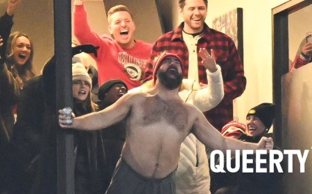 Jason Kelce’s dad bod has made its way to Gay Twitter™ & the girls are parched