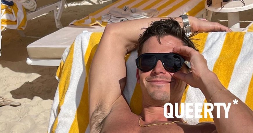 Check out that view! Antoni Porowski soaks up the sun on luxurious beach vacation