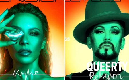 We’re guessing Kylie Minogue will want to have a word with Boy George after he ripped off her artwork