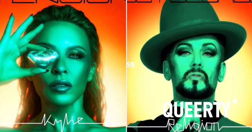 We’re guessing Kylie Minogue will want to have a word with Boy George after he ripped off her artwork