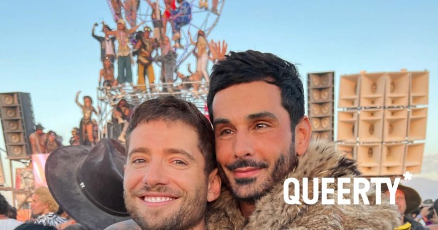 Real-life husbands Julian Morris & Landon Ross play soldiers in love in super queer ‘Dancing in Babylon’ music video