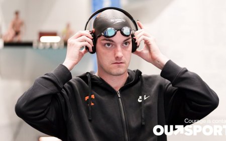 Landon Driggers is a gay nonbinary Tennessee swimmer training for a spot on Team USA for the Paris Summer Olympics