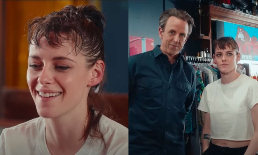 Watch: Kristen Stewart Give Seth Meyers a ‘Lesbian Icon Makeover’