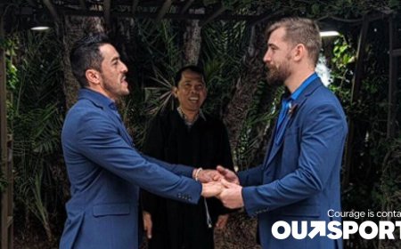 Out pro wrestler Joshua City marries his partner in intimate San Diego ceremony
