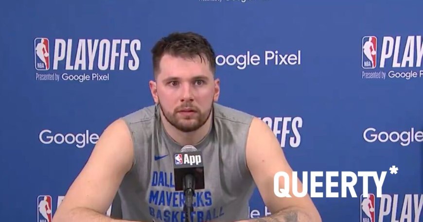 NBA star Luka Doncic’s post-game presser gets interrupted by… the sound of two men making sweet love???