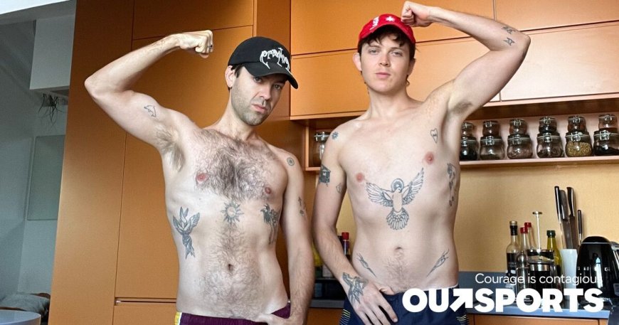 These gay pop stars are proud to show love for their sports clubs and each other