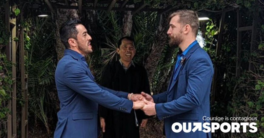 Out pro wrestler Joshua City marries his partner in intimate San Diego ceremony
