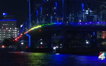 Jacksonville Residents Defy DeSantis’s Ban On Rainbow Lights On State’s Bridges By Using Flashlights [VIDEO]
