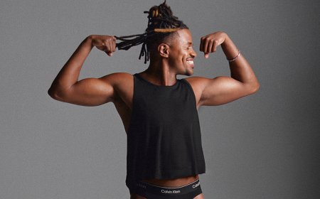 Jeremy Pope and Cara Delevingne strip down to their Calvins for Pride