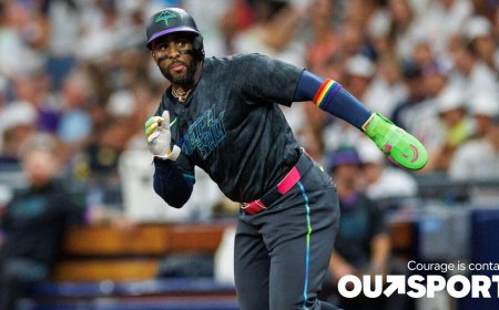 Tampa Bay Rays rock Pride wristbands and shoes, plus our thirst trap is a HR-hitting Prince fan