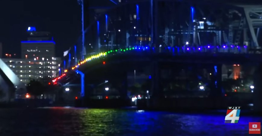 Jacksonville Residents Defy DeSantis’s Ban On Rainbow Lights On State’s Bridges By Using Flashlights [VIDEO]