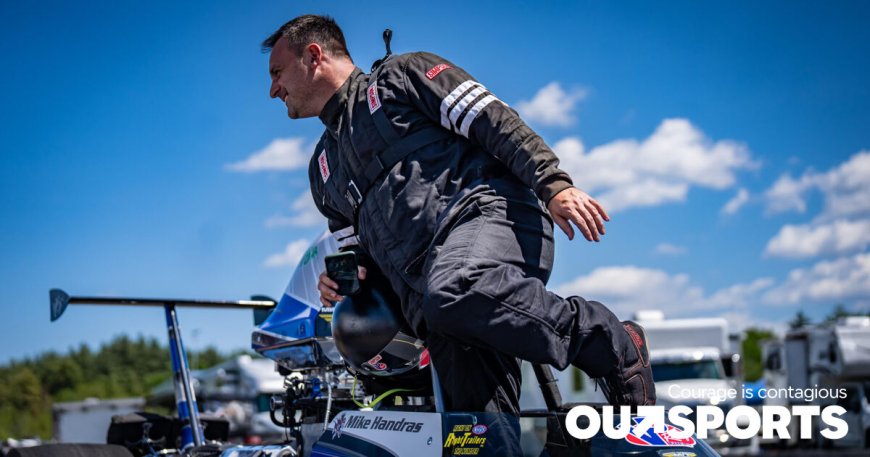 He races drag cars that go 170 mph. He’s gay and got his biggest win during Pride Month.