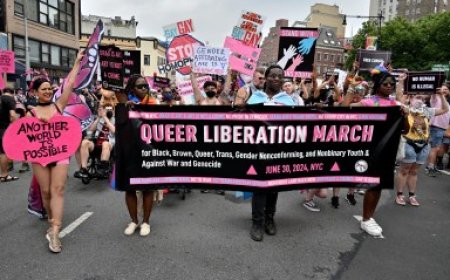 Thousands march to Battery Park in sixth annual Queer Liberation March