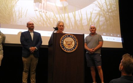 U.S. Senator Kirsten Gillibrand Holds Fire Island AIDS Memorial Press Conference in the Pines