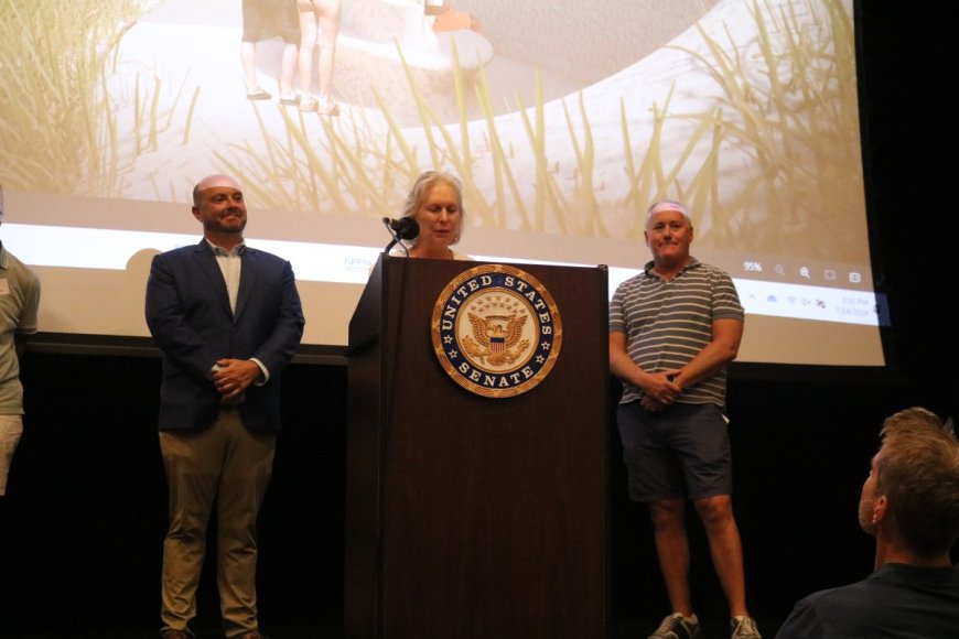 U.S. Senator Kirsten Gillibrand Holds Fire Island AIDS Memorial Press Conference in the Pines