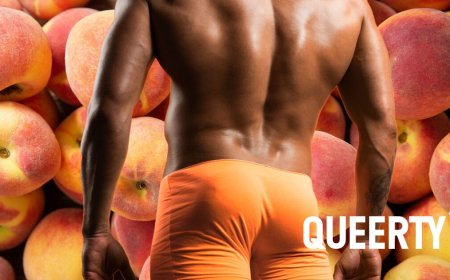 The gays are celebrating National Peach Month with cheeky pics of their succulent assets
