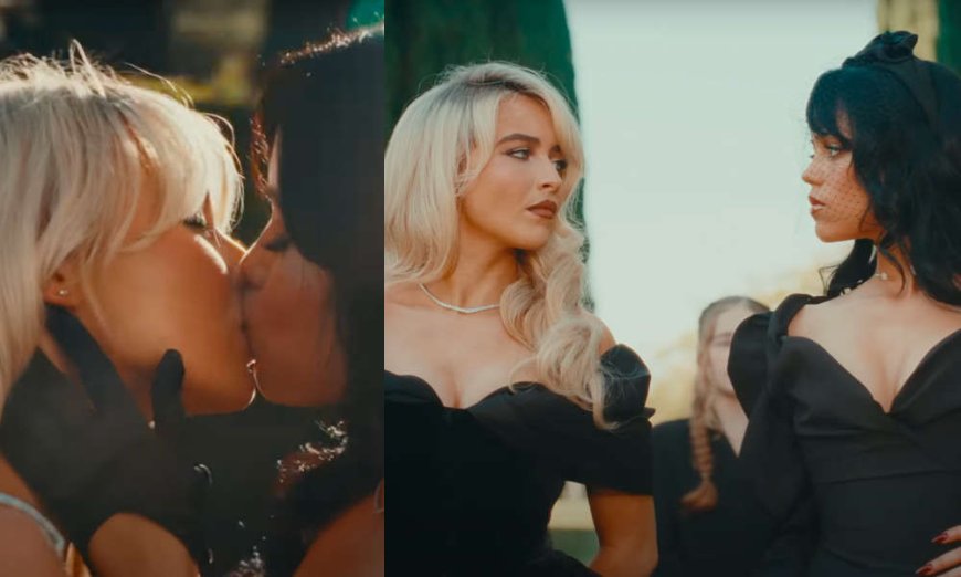 Sabrina Carpenter and Jenna Ortega Kiss in New ‘Taste’ Music Video